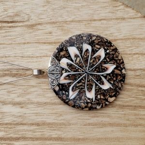 Shell Pendant with Sterling Silver Chain